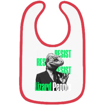 Discover Resist Reptilians Lizard People Bibs