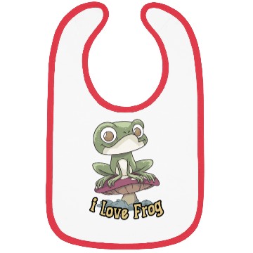 Discover i love frog Bibs