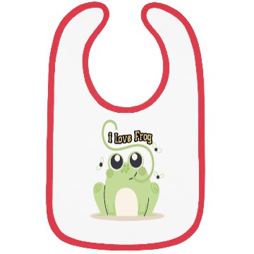 Discover i love frog Bibs