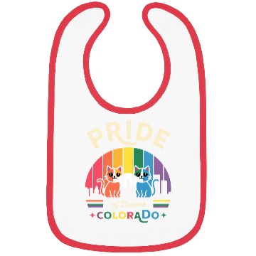 Discover Pride of Dallas City Texas USA Rainbow Flag Bibs