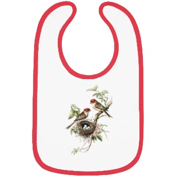 Discover Vintage Bird Nest Illustration Bibs