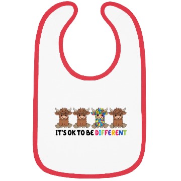 Discover Unique & Proud – Autism Awareness Highland Cow Bibs