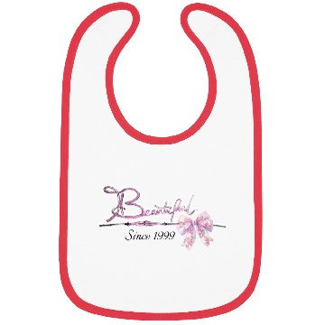 Discover Beautiful since 1999 birthday typography Bibs