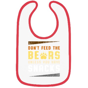 Discover Funny Bear Pride Don't Feed Bears Paw Print Snack Bibs