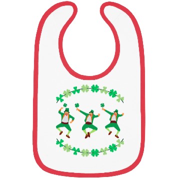 Discover Dancing Leprechauns St Patrick's Day Bibs
