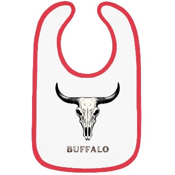 Discover Buffalo Skull Art Bibs