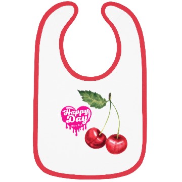 Discover Happy Cherry Day Bibs