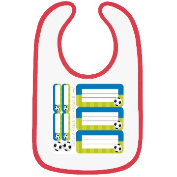 Discover DIY School Sticker Set - Soccer - Blue Green - 9 Bibs