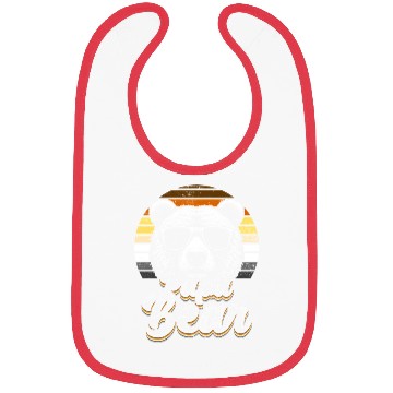 Discover Papa Bear Gay Pride Retro Cool Bear Flag Style Bibs