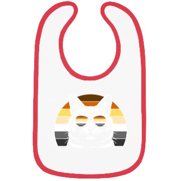 Discover Cool Bear Pride Cat with Sunglasses Retro Sunset Bibs