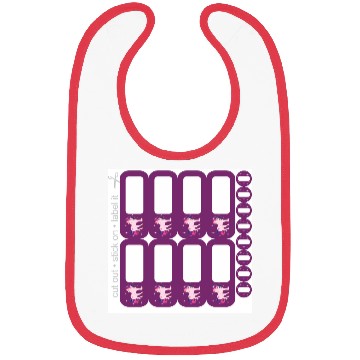 Discover DIY School Sticker - Fantasy Unicorn Purple - 16 Bibs