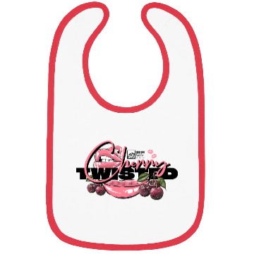 Discover TWISTED CHERRY - Lips Logo (light pink/black) Bibs