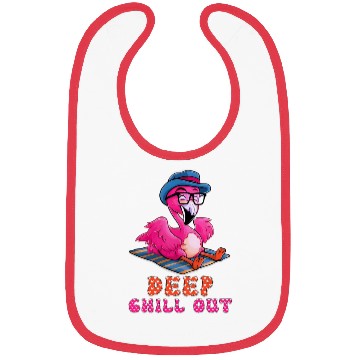 Discover Deep Chill Out Flamingo Summer Vacation Bibs