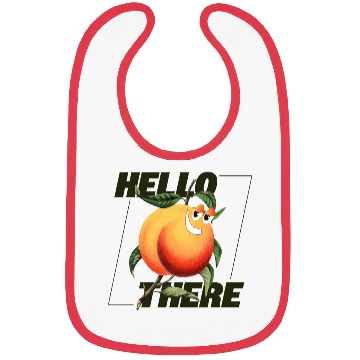 Discover Hello There – Smiling Peach Flirt Graphic Bibs