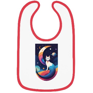 Discover Celestial Cosmic Cat Bibs