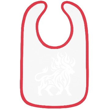 Discover Elegant Wild Burning Bull Tattoo Style Bibs