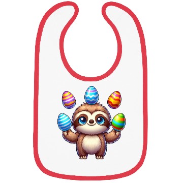 Discover Easter Sloth Egg Juggler colorful eggs Bibs