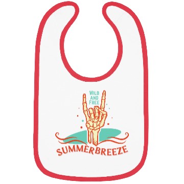 Discover Wild And Free Summer Breeze Skeleton Hand Bibs