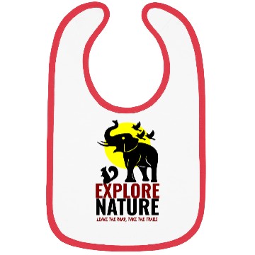 Discover Explore Nature Elephant Squirrel Art Bibs