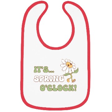 Discover It's Spring o' clock! Floral Design Bibs