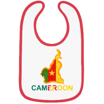 Discover Cameroon Map with Flag Colors, proud Cameroonian Bibs