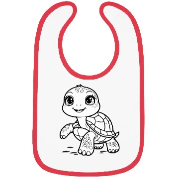Discover Happy Turtle Coloring Fun Bibs