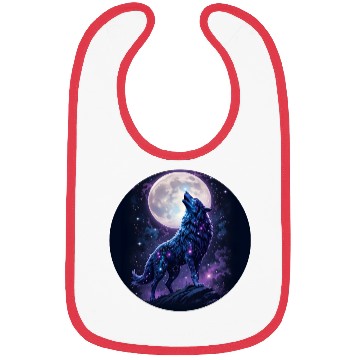 Discover Mystic Blue Wolf Bibs