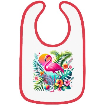 Discover Flamingo Design Bibs