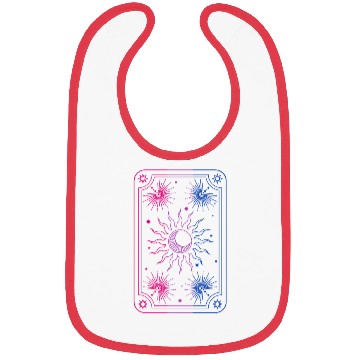 Discover Mystical Tarot Card Sun in Bisexual Flag Colors Bibs