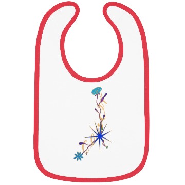 Discover Cancer – Floral Star Constellation Script Bibs