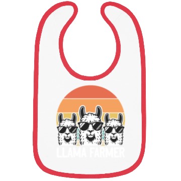 Discover Llama Farmer - Funny Llama Alpaca Farmer Bibs