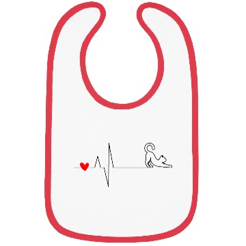 Discover Heartbeat cat yoga Bibs