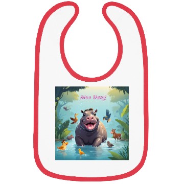 Discover Pygmy hippo (Moo Deng) Bibs