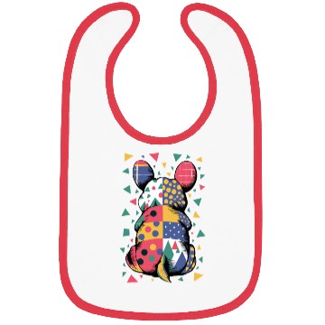 Discover Colorful Geometric Patchwork Abstract Bunny Bibs