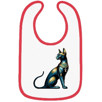 Discover Bastet | Egyptian Cat Goddess & Ankh Symbol Bibs