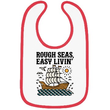 Discover Rough Seas, Easy Living Bibs