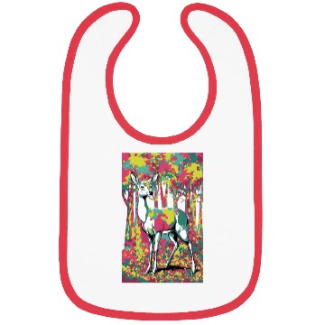 Discover Trippy camouflage deer in the forest Bibs