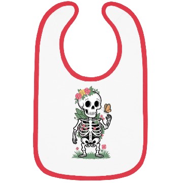 Discover Floral Skull Embrace Bibs