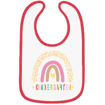 Discover Kindergarten Teacher Leopard Rainbow Teacher Bibs