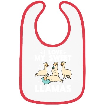 Discover Llama Lover - I love my sweet Llamas Bibs