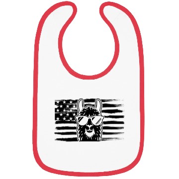 Discover Llama US Flag Llama Bibs