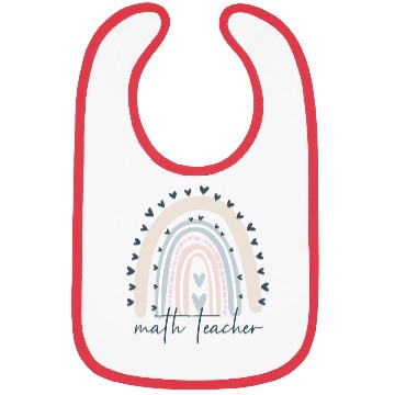 Discover Math Teacher with rainbow Bibs