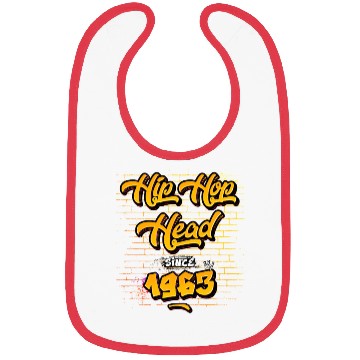 Discover Hip Hop Head Since 1963 - 62 Years Strong Bibs