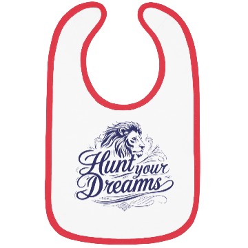 Discover Motivational Typography with Lion Illustration Bibs