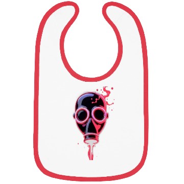 Discover Neon Cyberpunk Gas Mask – Glowing Apocalypse Art Bibs