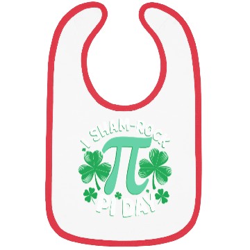 Discover Funny St. Patrick's Day Pi Day Shamrock Design Bibs