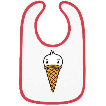 Discover Bird Ice Cream Waffle Scoops Summer Yummy eating Bibs