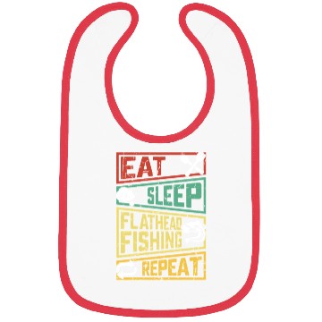 Discover Eat Sleep Flathead Fishing Repeat Fish hunting Bibs