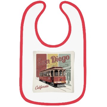 Discover San Diego Gift for Beach and Surf Lovers Bibs