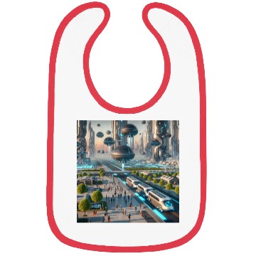 Discover Futuristic Cities & Vehicles Bibs